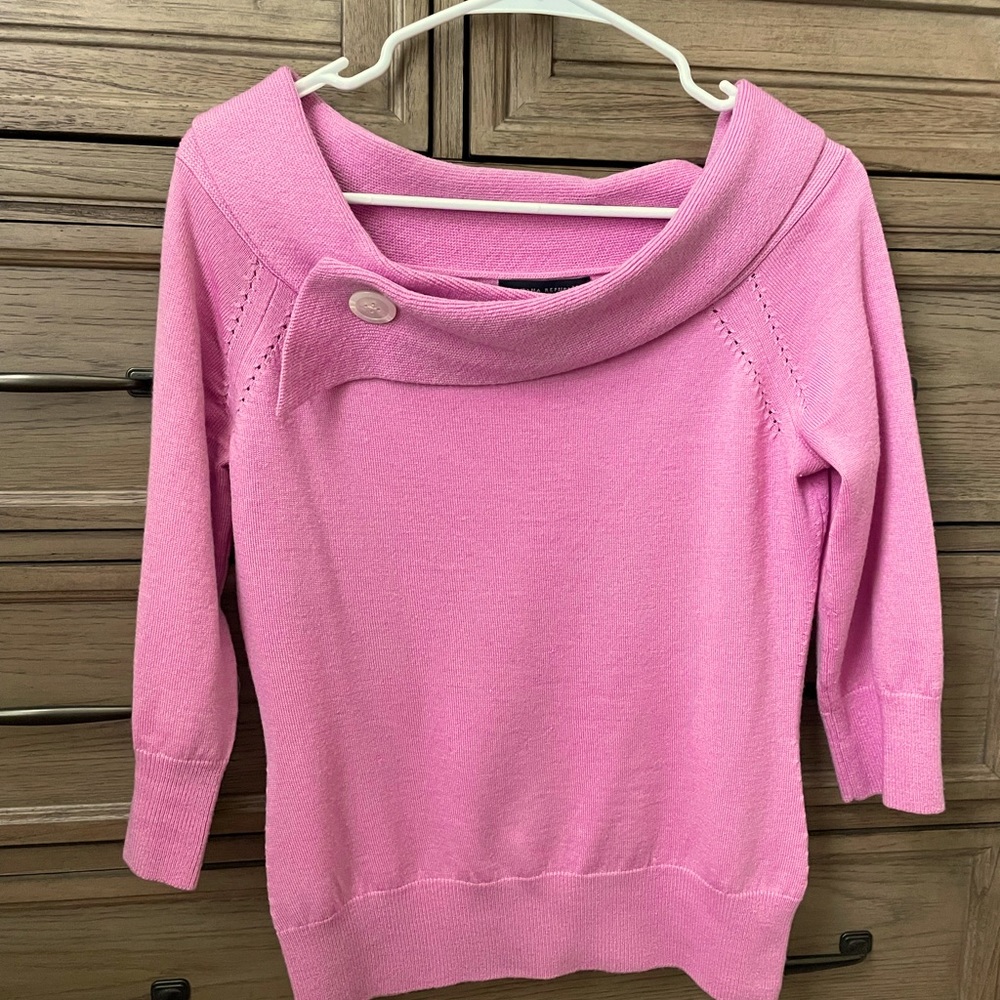 Banana Republic Cowl-neck Pink Jackie O Sweater